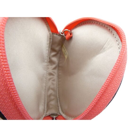 Coach Orange Zebra Print Round Coin Purse With Keyring - Picture 7 of 14